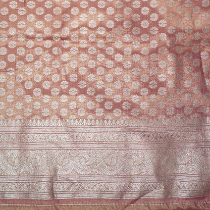 Mayuri Drape in Radiant golden Pink shade with a rich, lustrous silk finish