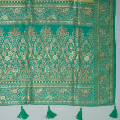 Madhur Bela Vibrant lime green shade with a lustrous golden tint