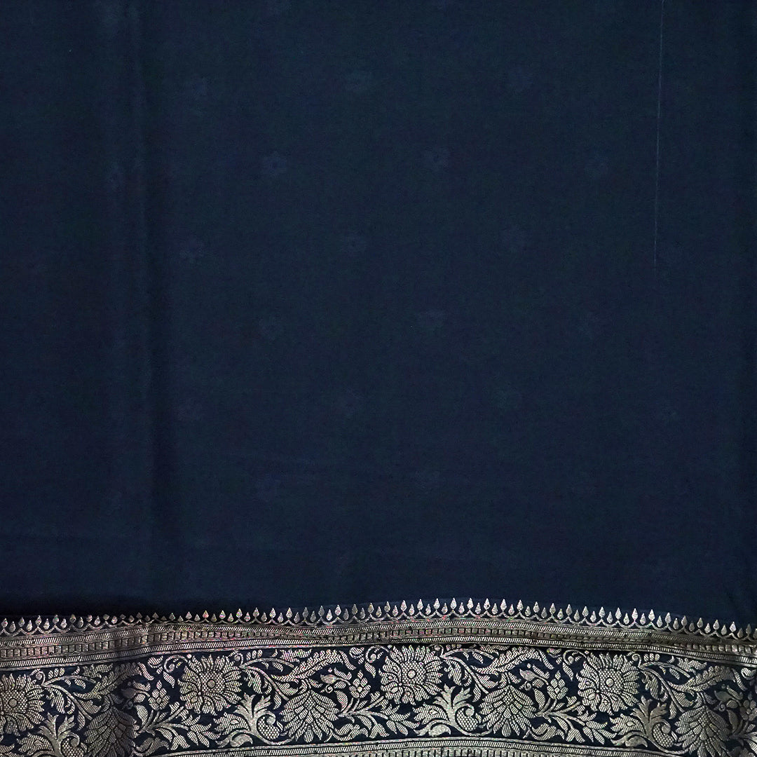 Sky Blue Mahalakshmi Viscose Silk saree with Zari works