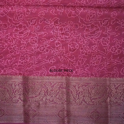 Tanvi in Multicoloured patterns in Rich Maroon Base with hues of Blue, White and Orange