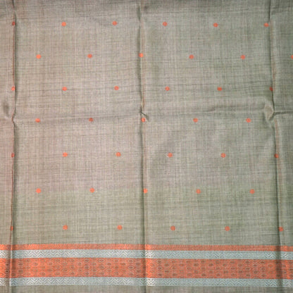 Mauve Palayam Silk Tussar with Olive Green border.