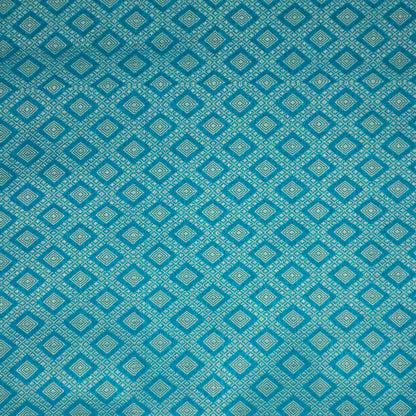 Neera Silk Saree in Vibrant Turquoise Blue with Floral works