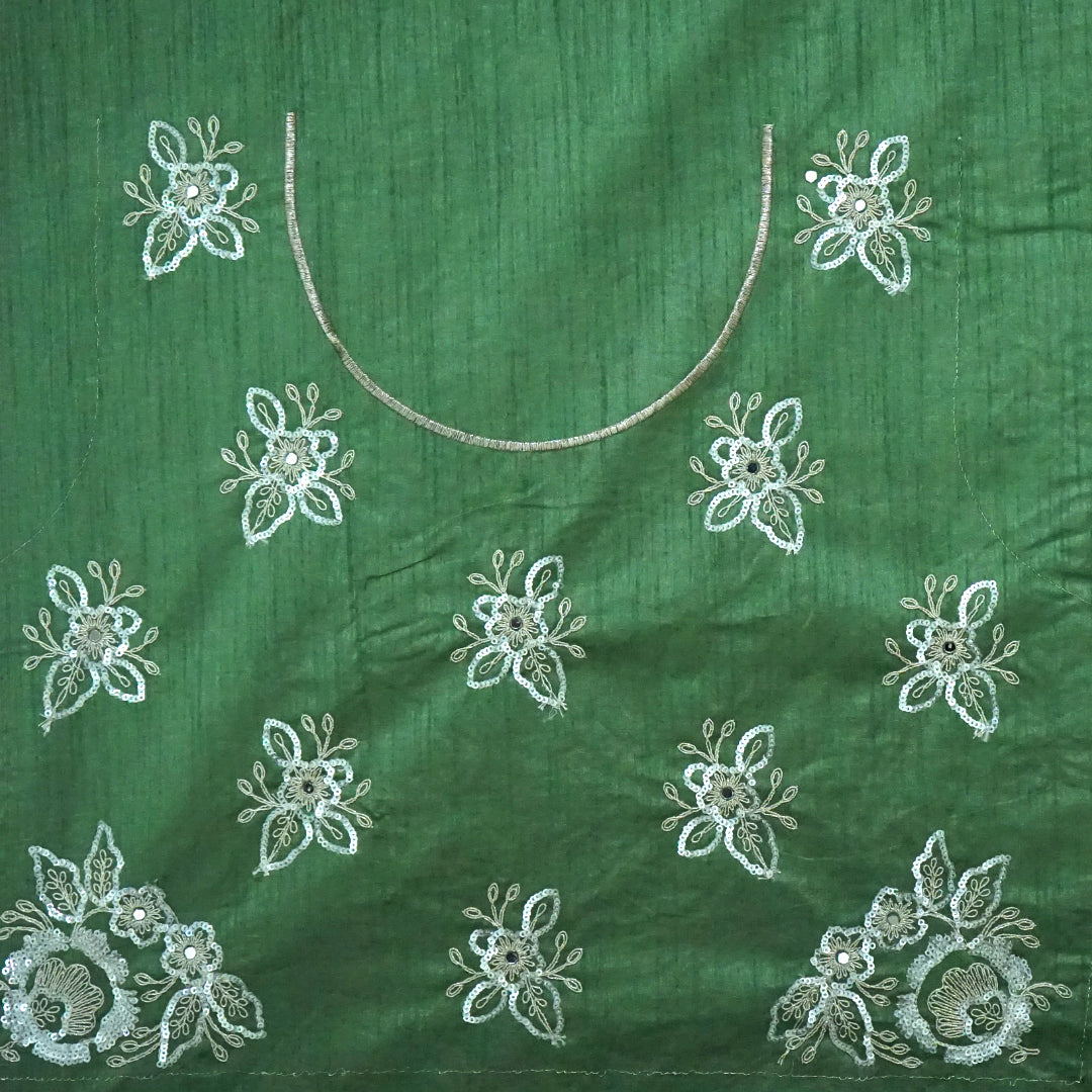 PASTEL WHISPERS - Sage green hue crafted from premium silk blend fabric