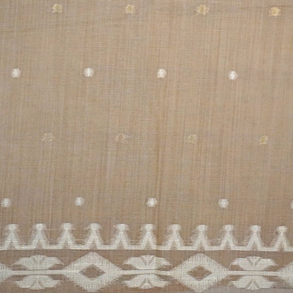 Monisha Tussar Muted taupe grey shade with a soft tussar silk texture