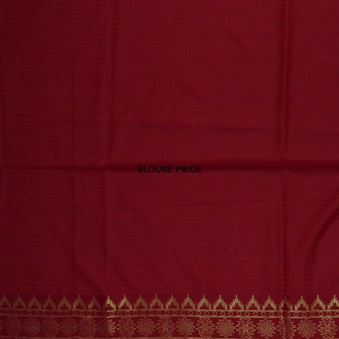 Maroon Stravi Silk with Golden Zari
