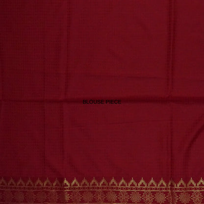 Maroon Stravi Silk with Golden Zari