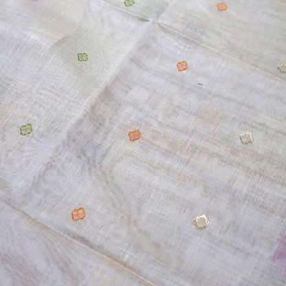 Navarangi Tussar in soft greyish lavender shade with a subtle matte finish