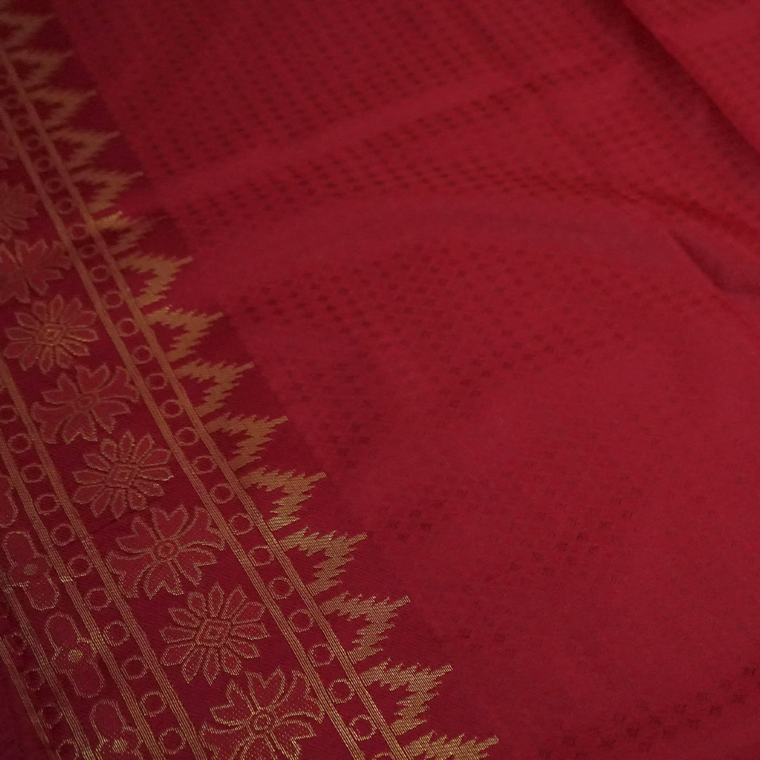 Maroon Stravi Silk with Golden Zari