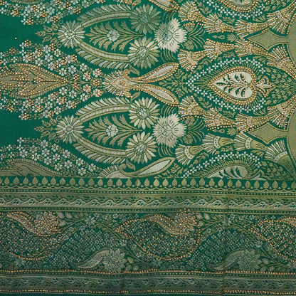 Madhur Bela soothing teal-green hue shade with a golden undertone.