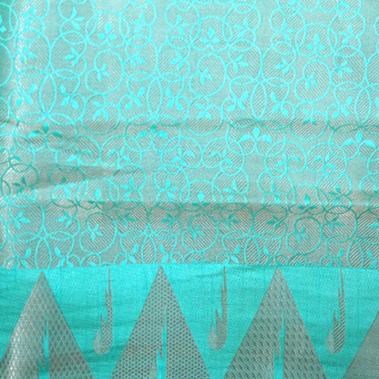 Chandhrika in Aqua Blue base with floral works