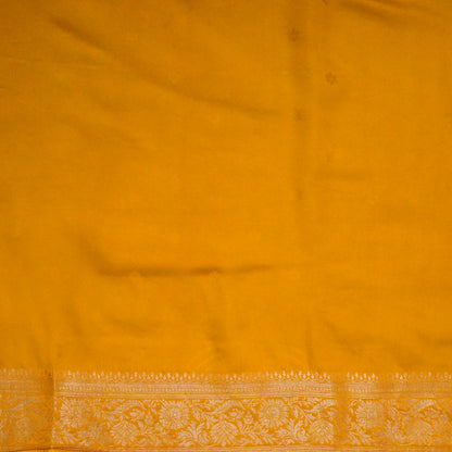 Ivory - Mustard Mahalakshmi Viscose silk saree with Floral and Zari works
