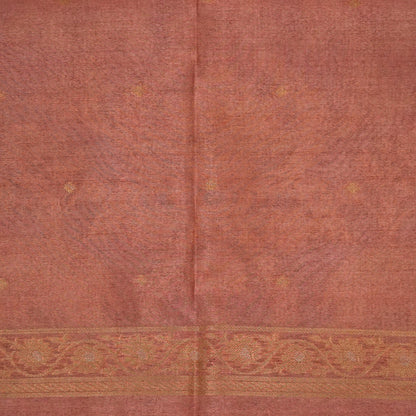 Aqua Blue Ambari Tussar with Rust border