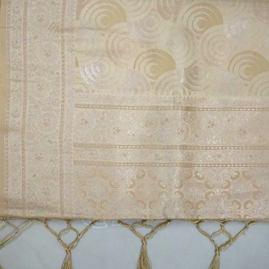 soft beige-gold shade Suhani Silk with a subtle sheen