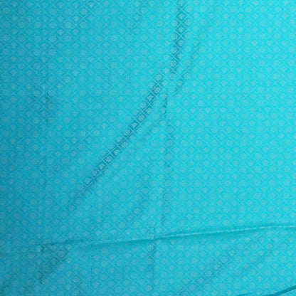 Aqua Blue Suhani Silk with silver undertones
