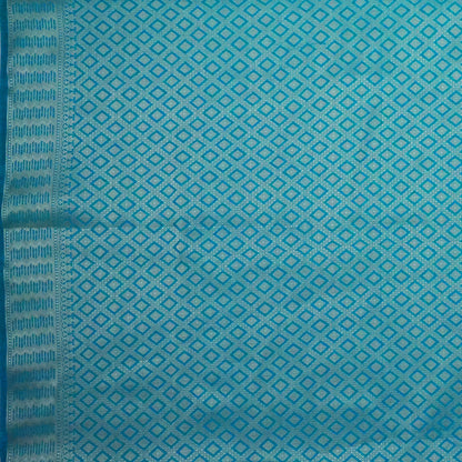 Neera Silk Saree in Vibrant Turquoise Blue with Floral works