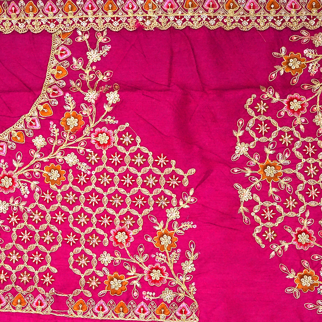 Mint Green Raj Virasat Silk saree with Deep purple base and heavy embroidery.