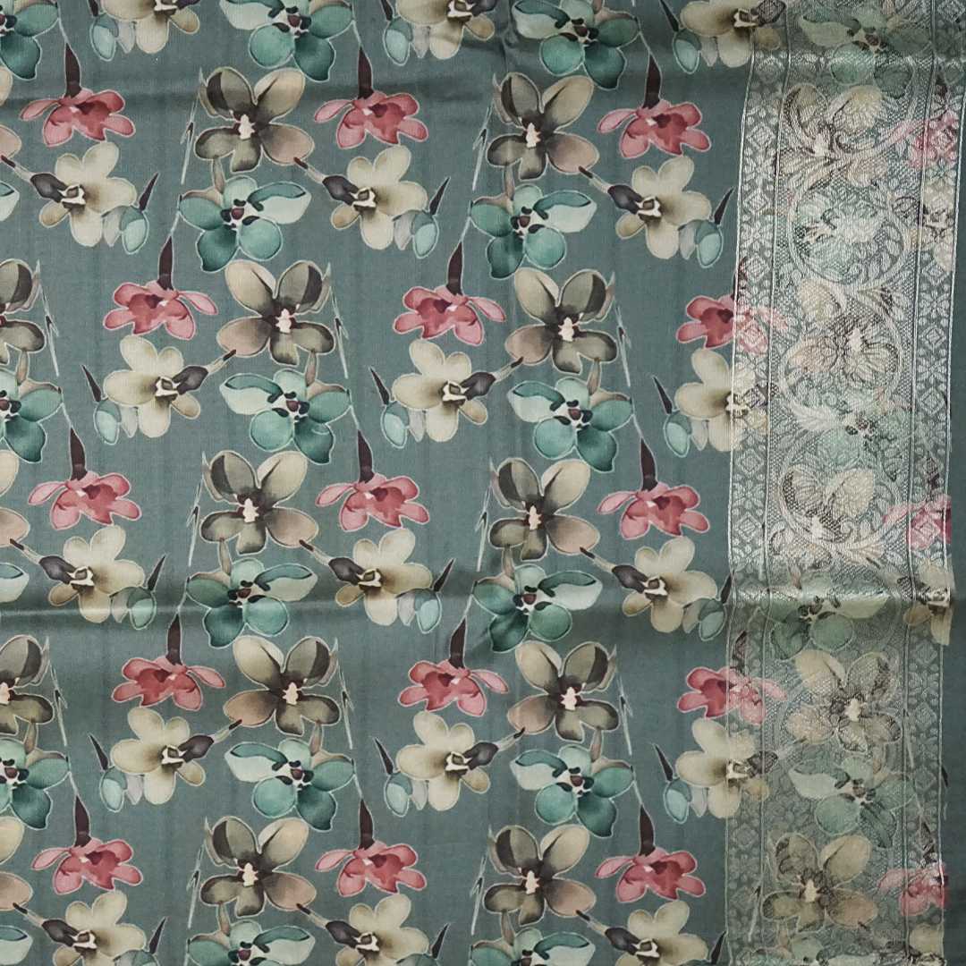 Silk Satin Light sage green or pale olive shade with a soft metallic sheen.