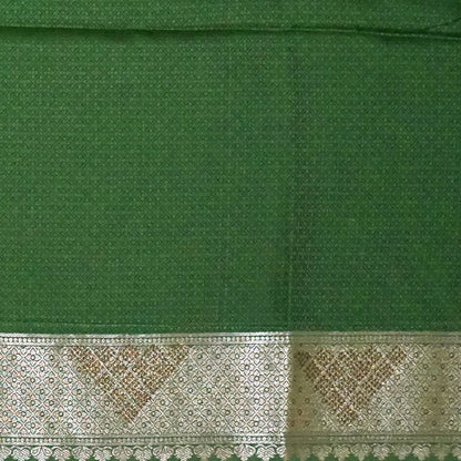 Pastel Green Madhur Sangam Silk saree with Gold - Silver Zari