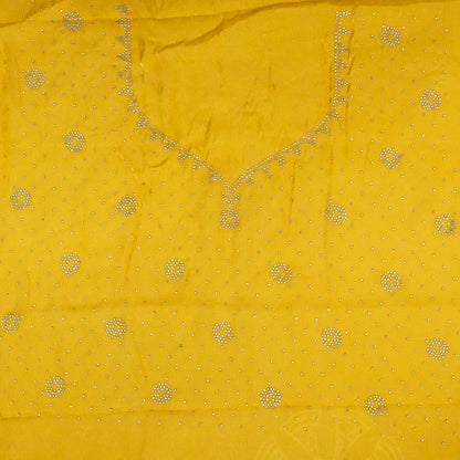 Ratnalekha Silk saree in rich golden yellow base highlighted with intricate silver zari embroidery