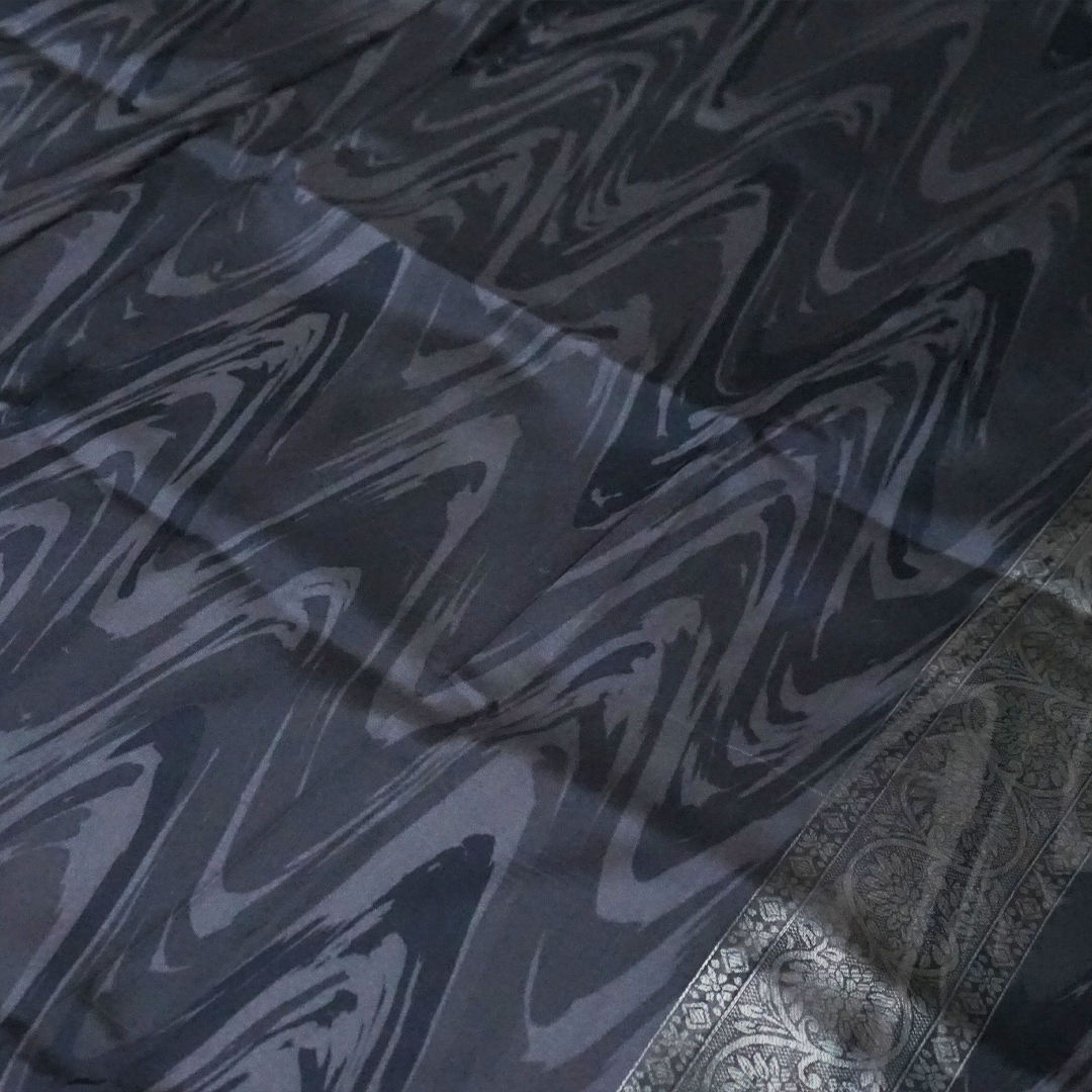 Silk Satin Deep olive green shade with a subtle metallic sheen with black tassel edges