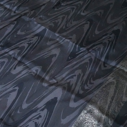 Silk Satin Deep olive green shade with a subtle metallic sheen with black tassel edges