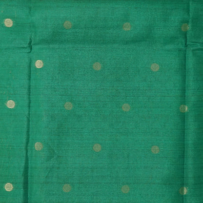 Coral Pink Gokul Tussar with Blue and Green border