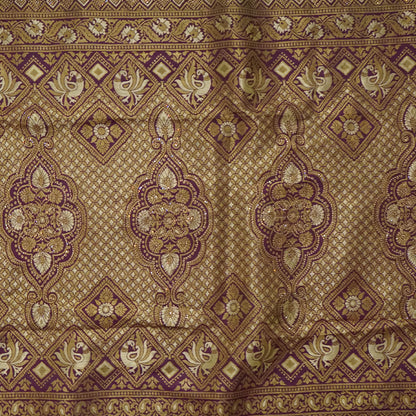 Pista Green Raj Virasat Silk Saree with Gold zari works