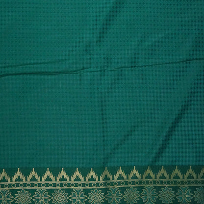 Emerald Green Stravi Silk with Golden Zari