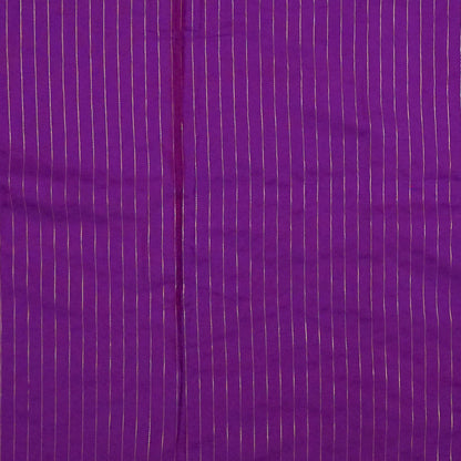 Magenta Stravi Silk Saree with lavender pall and Gold Zari.