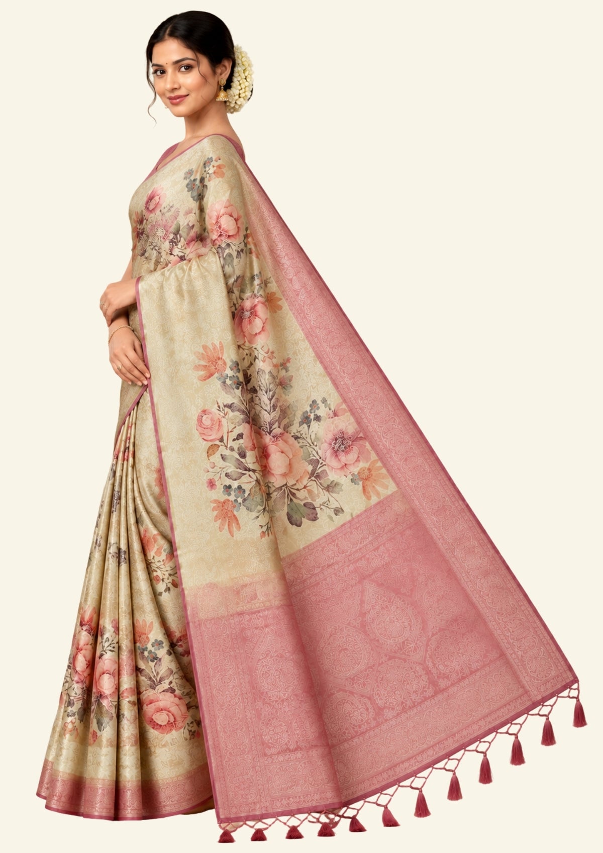 Silk Satin Light golden beige shade with a lustrous satin finish
