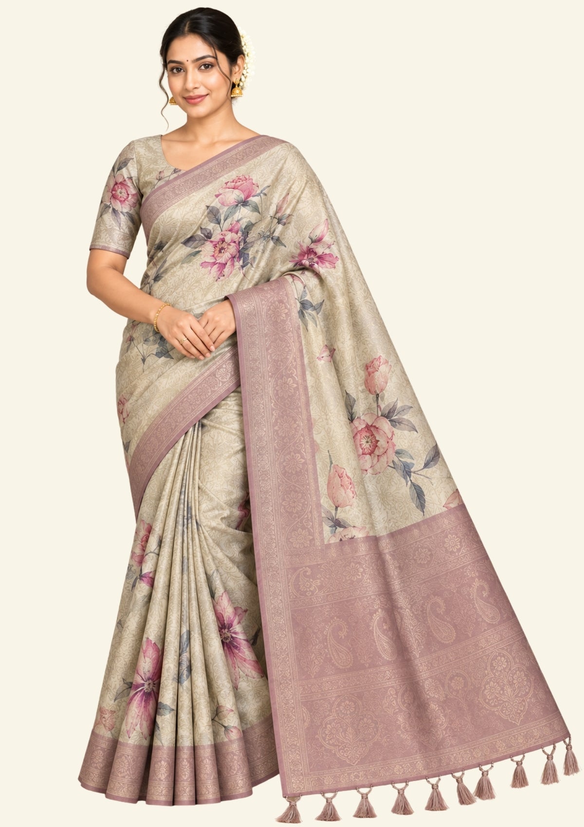 Silk Satin Soft beige or champagne gold color with a gentle satin sheen