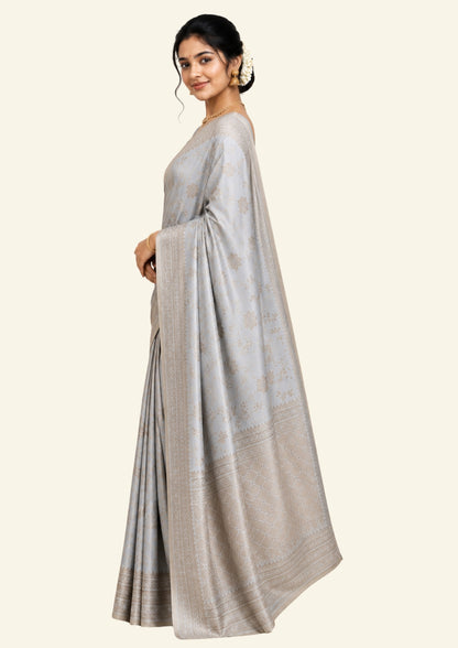 Chandhrika in Soft Ivory - Beige base with floral works