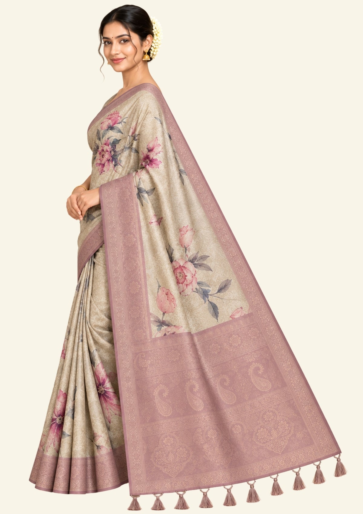Silk Satin Soft beige or champagne gold color with a gentle satin sheen