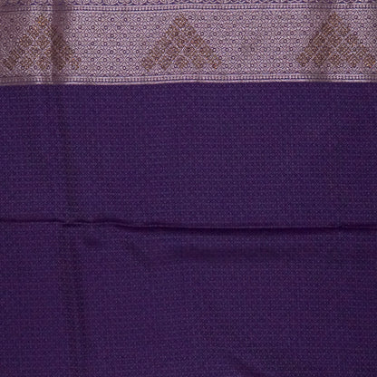 Deep Purple Madhur Sangam Silk Saree with Gold Zari