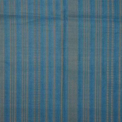 Teal Blue Gokul Tussar with pink and purple border