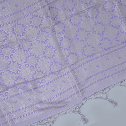 Lavender Suhani Silk saree with silver undertones