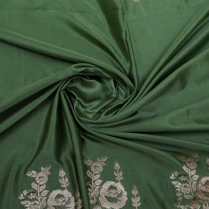 Pastel Green Madhur Sangam Silk saree with Gold - Silver Zari