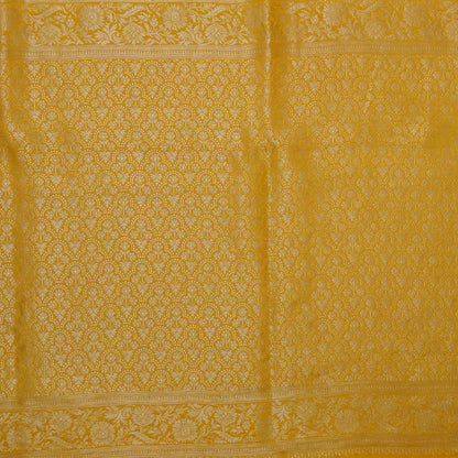 Ivory - Mustard Mahalakshmi Viscose saree with Floral and Zari works