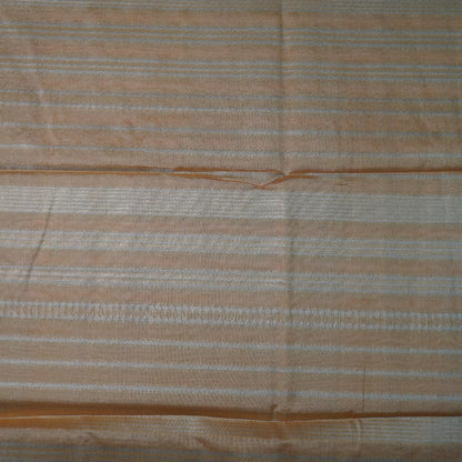 Mustard yellow Gokul Tussar with pink border