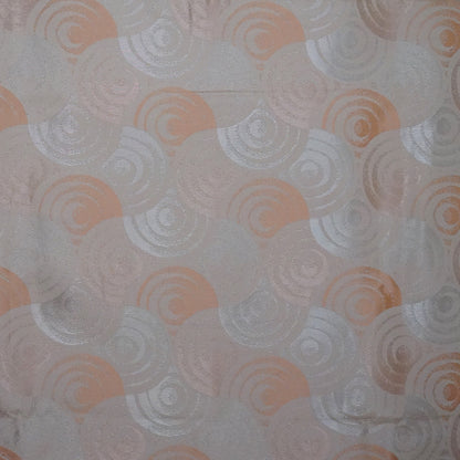Peach - Beige Suhani Silk with Silver Zari and Pastel Peach motifs