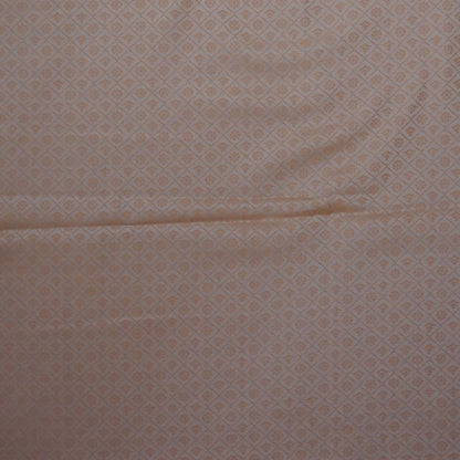Peach - Beige Suhani Silk with Silver Zari and Pastel Peach motifs