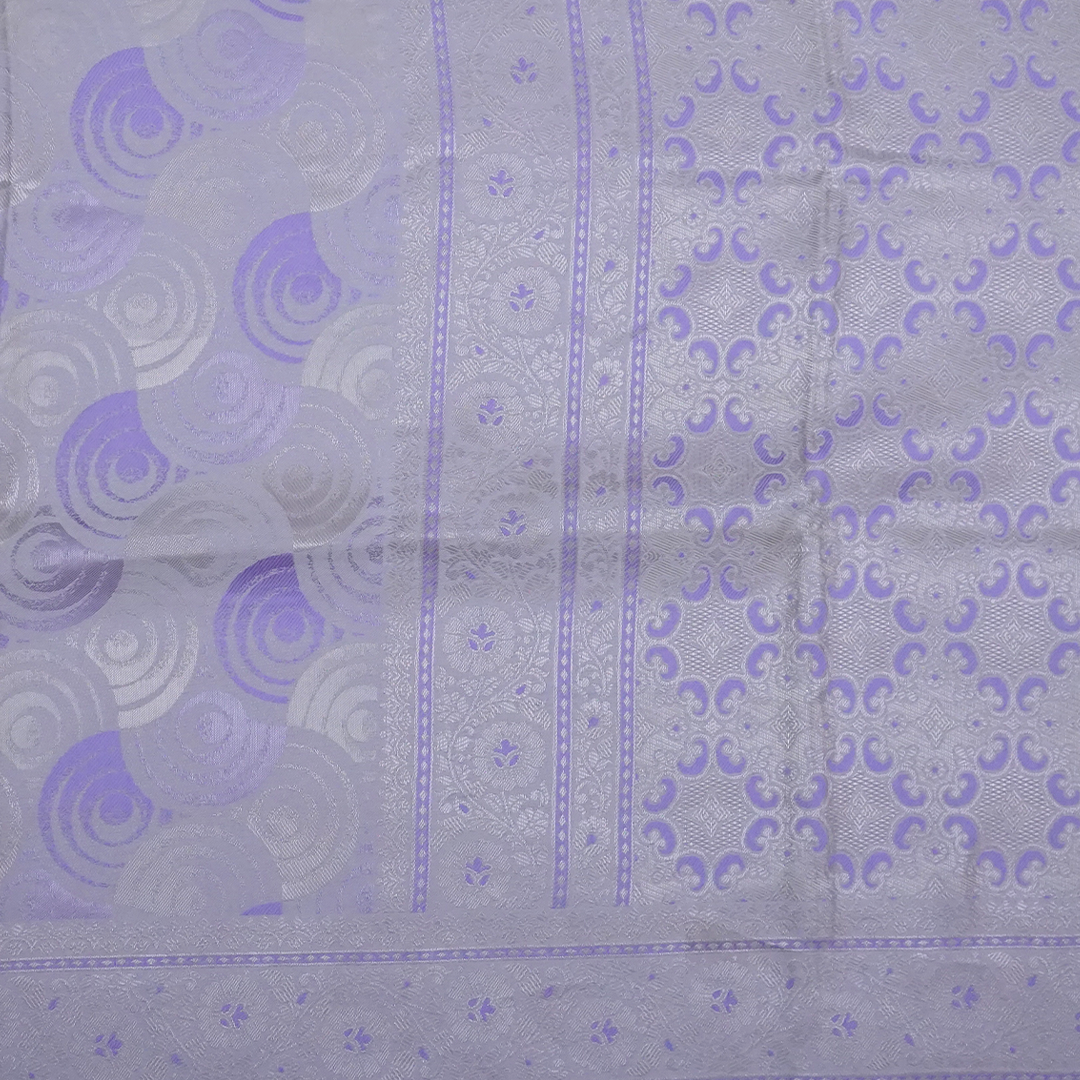 Lavender Suhani Silk saree with silver undertones